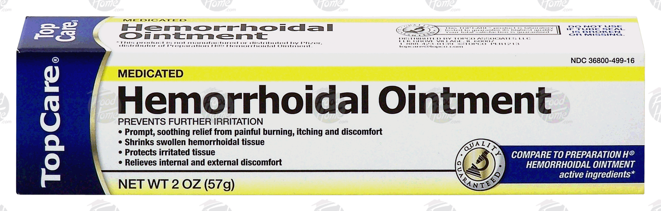 Top Care  medicated hemorrhoidal ointment, relieves painful, itching and discomfort of hemorrhoids Full-Size Picture